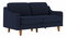 Pohovka dvousedačka Dělají 2 (tmavě modrá + ořech)