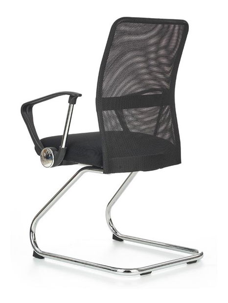 Konferenční židle Vicky skid (černá)