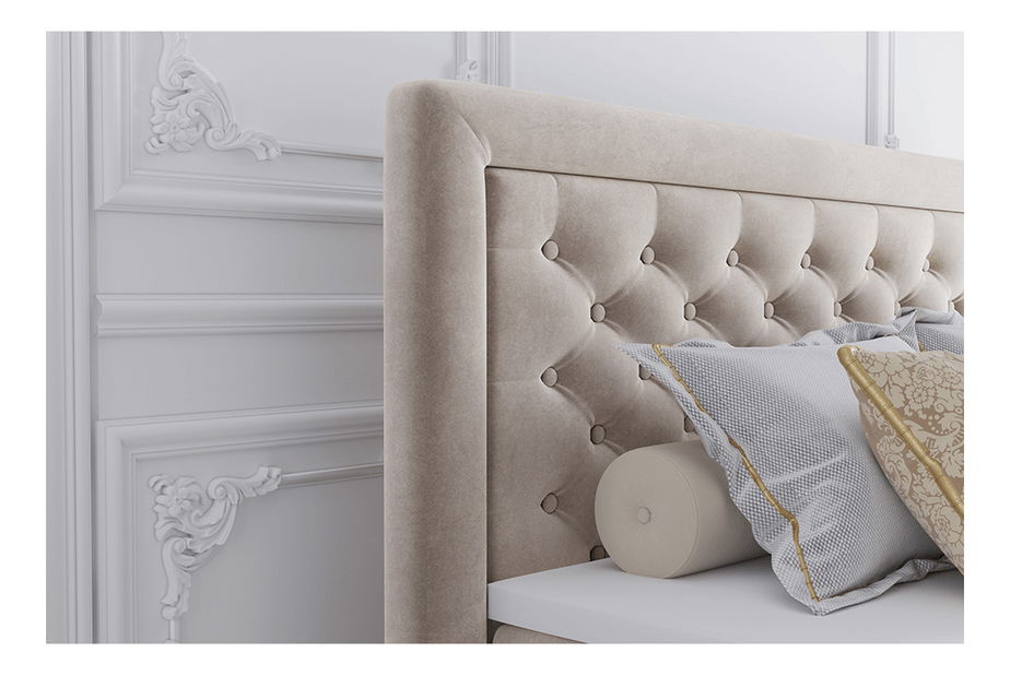 Manželská postel Boxspring 180 cm Durius (s matracemi)