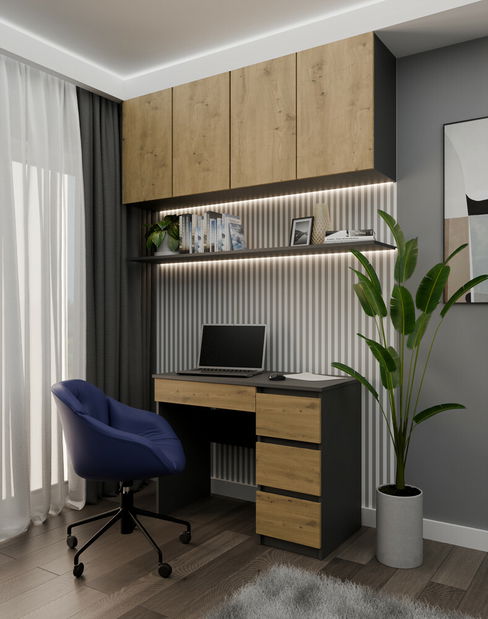 PC stolek Morin 1 (antracit + dub artisan) (P)