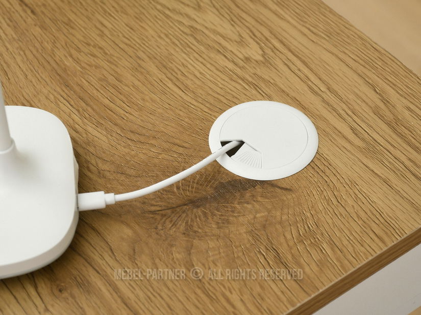 PC stolek Osto 140 (dub bílý + černá)