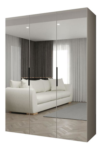 Šatní skříň 150 cm Mirabella 3 (kašmír + černá)