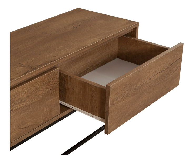 Souprava nábytku do obývacího pokoje Laxi 21 (ořech + černá)