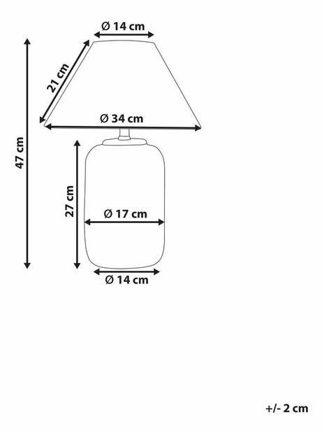 Stolní lampa Musza (šedá)