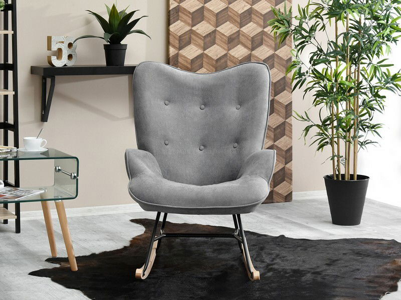 Křeslo Sibyla (šedá + buk černý)