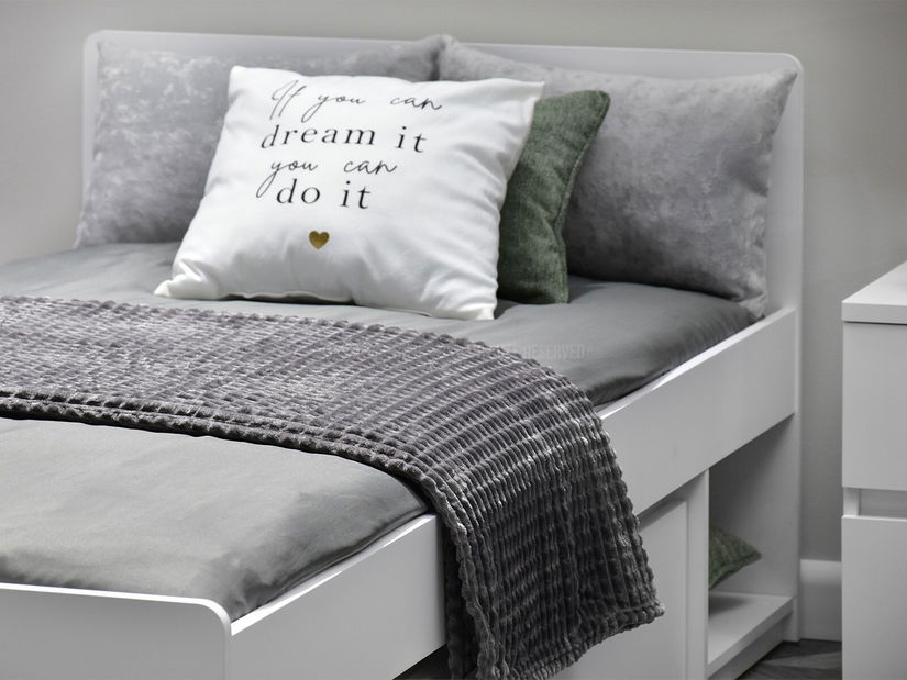 Jednolůžková postel Lehendakari LI09 (bílá)