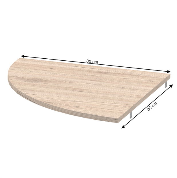 Roh k PC stolku Rumia (san remo + bílá)