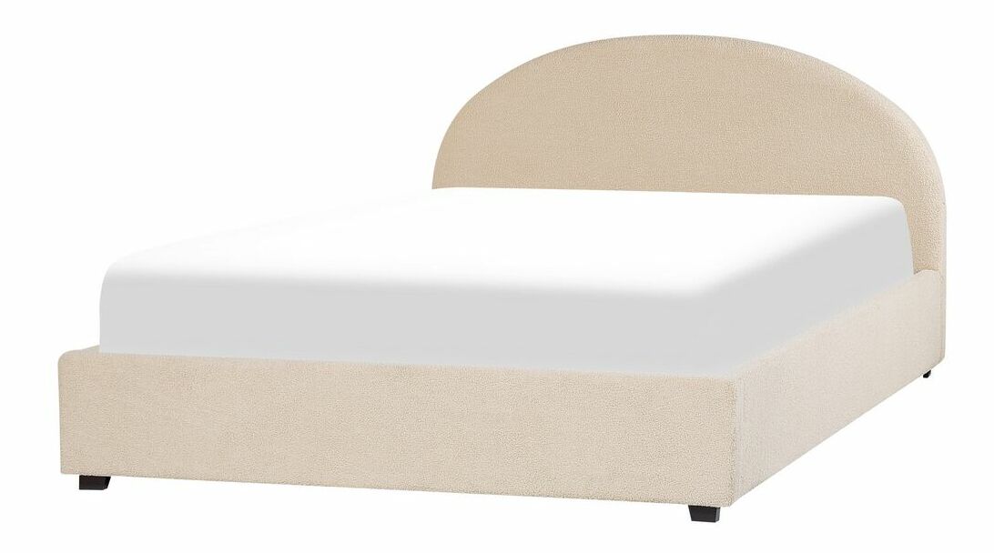 Manželská postel 140 cm Verena (béžová) (s roštem a úložným prostorem)