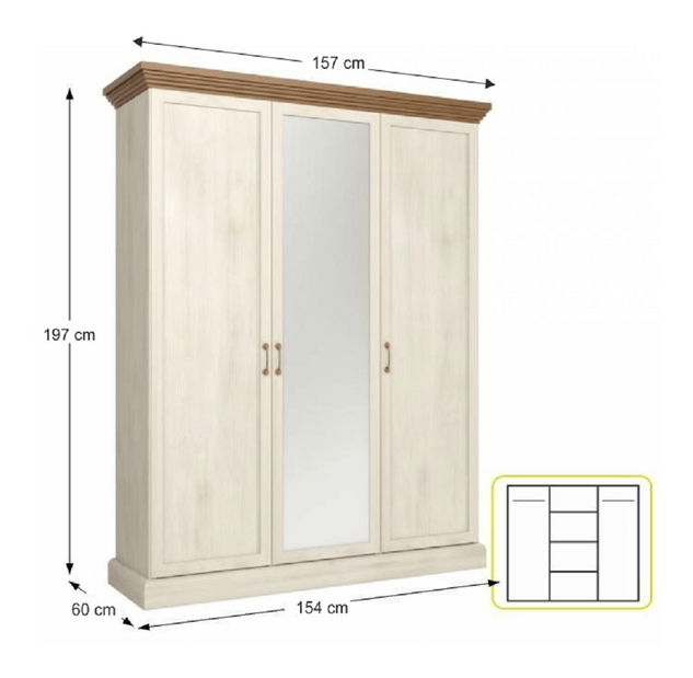 Šatní skříň Regnar S3D