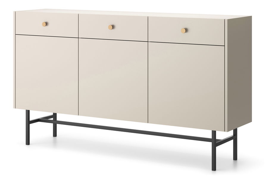 Komoda Desanta 3D3SZ (béžová + černá)