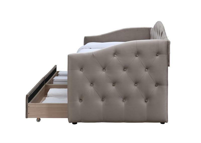Jednolůžková postel 90 cm Amrora 90 (se šuplíky) (béžová)