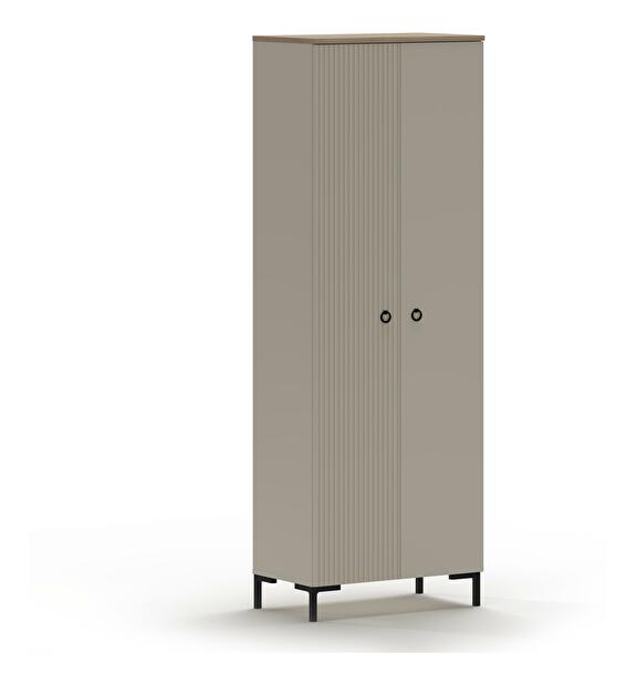Šatní skříň Demandaron 3 (taupe + dub silverjack)