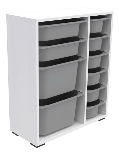 Organizér na hračky Dremonka 10 (šedá + bílá)