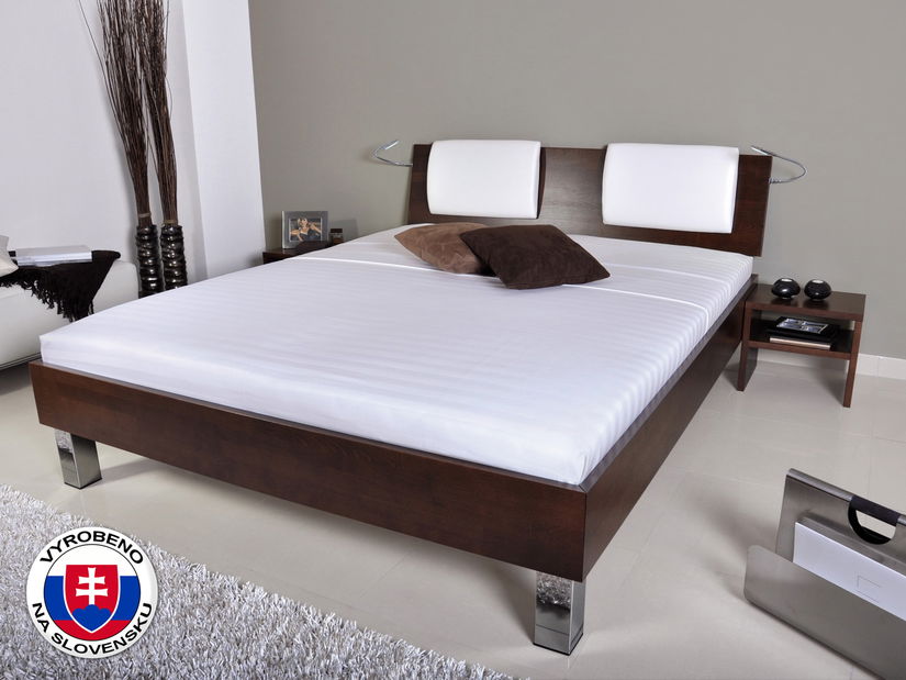 Manželská postel 170 cm Klára plné čelo (masiv)
