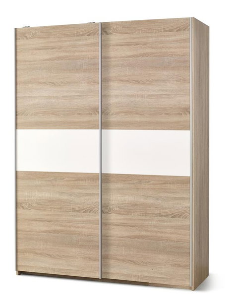 Šatní skříň Vida S-1 (dub sonoma + bílá)