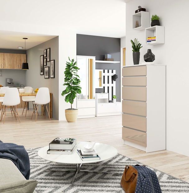 Komoda Kalista III (lesk cappuccino)