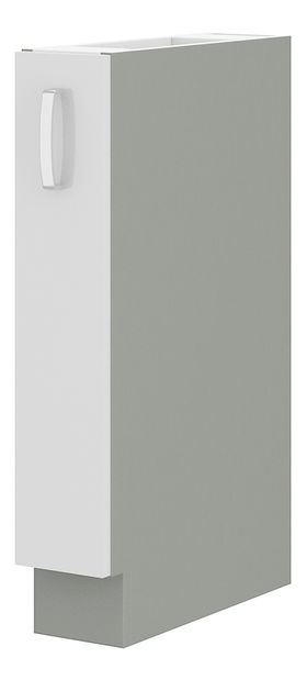 Dolní kuchyňská skříňka Brunea 15 D CARGO BB (šedá + lesk bílý)