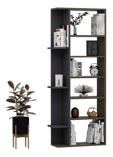 Regál Vomusa (antracit + ořech)