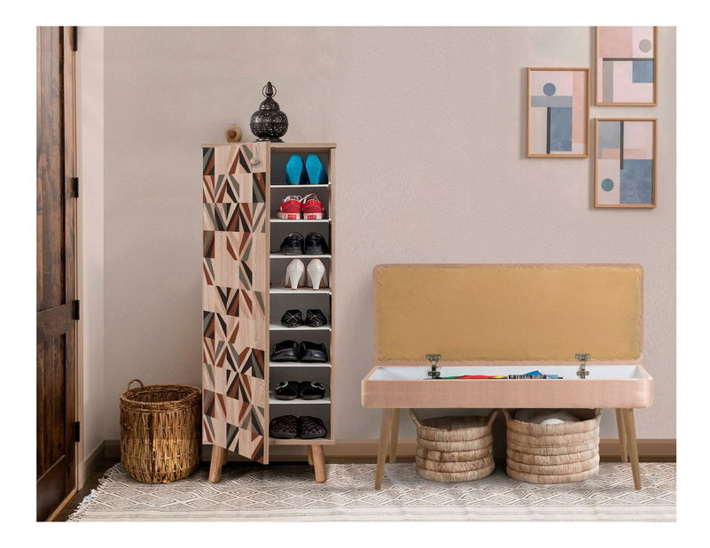 Předsíňová sestava Beside 22 (dub sonoma + kámen)