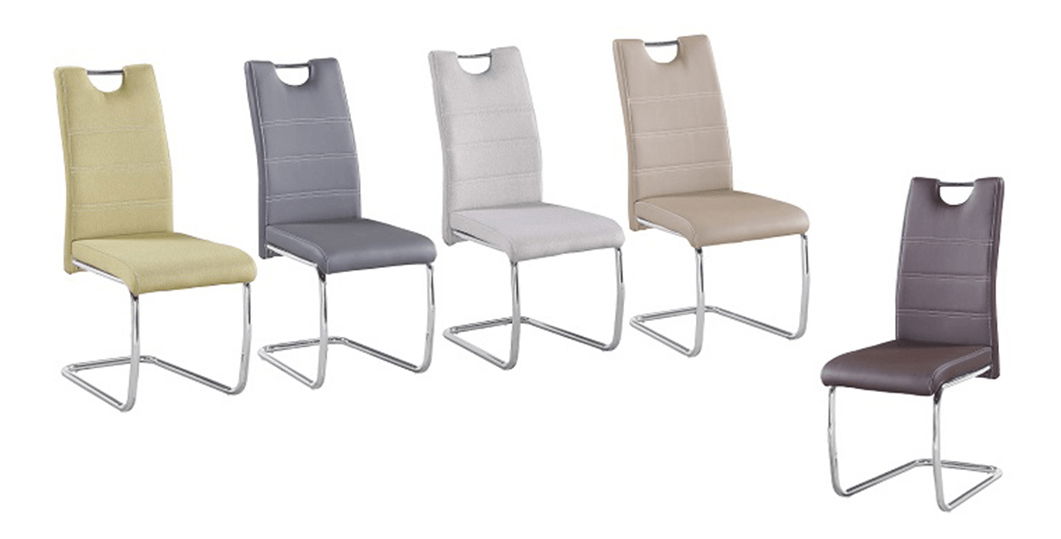 Jídelní židle Abalia New (béžová + chrom)