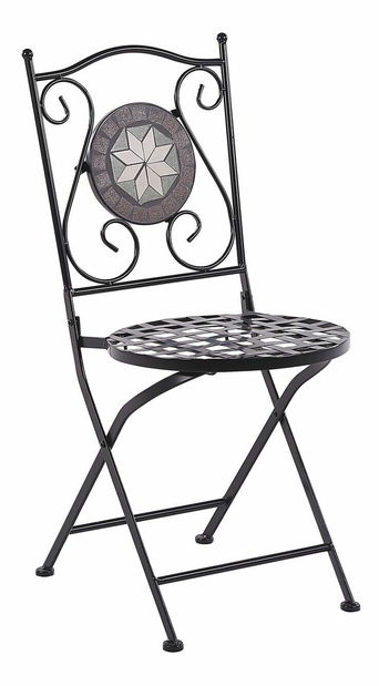 Set 2 ks zahradních židlí Cliff (černá)