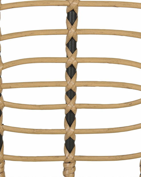 Set 6 ks záhradných stoličiek Beliani- Praza (prírodná + grafit)