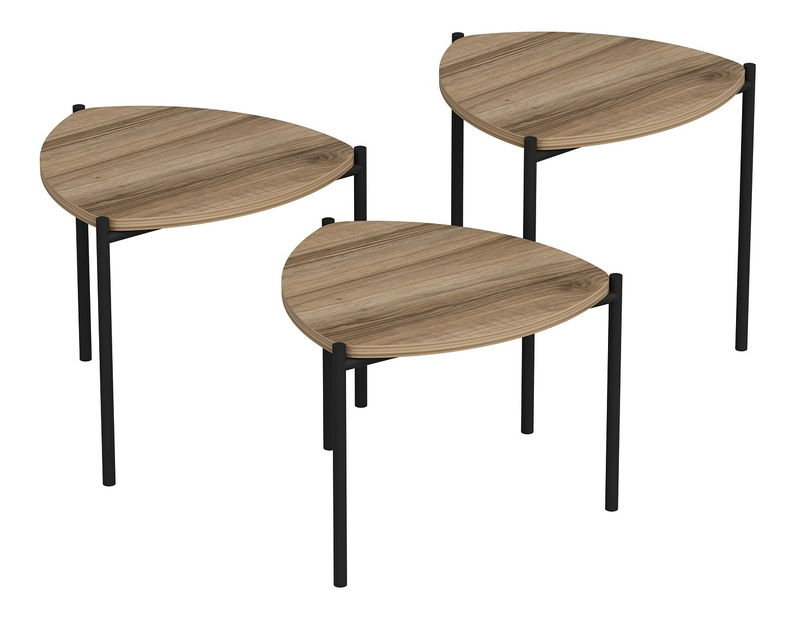 Set konferenčních stolků Lena 3 (Ořech)