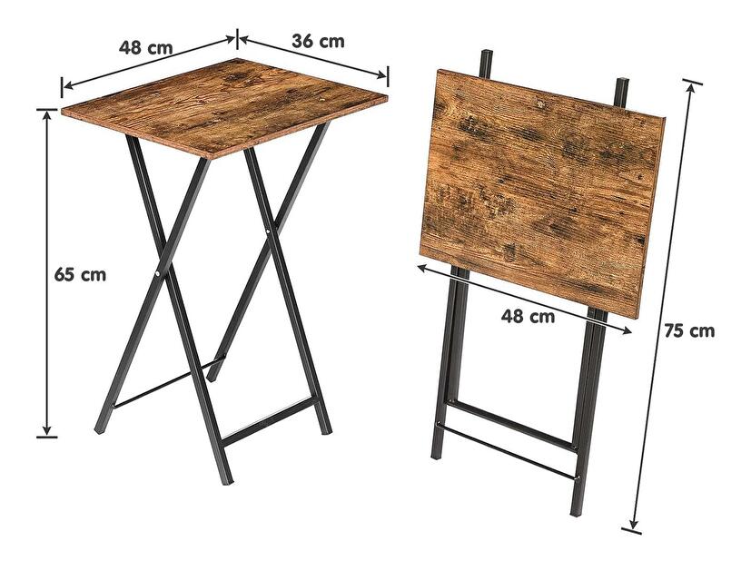  Set 4ks. příručních stolků Tapeka (hnědá)