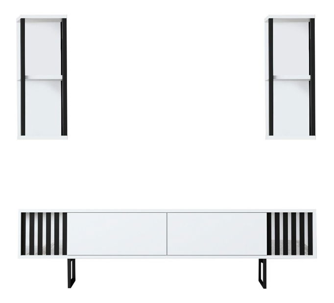 Obývací stěna Chromatic (Bílá + Černá)