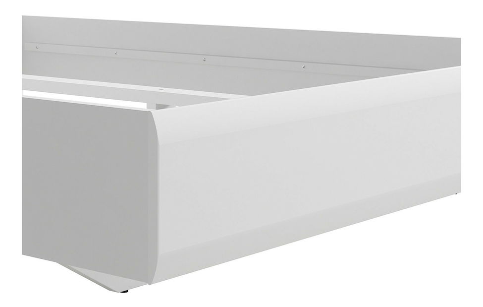 Manželská postel 160 cm BRW Azteca Trio LOZ/160 (bílá + lesk bílý)