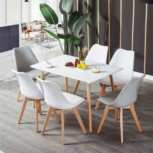 Jídelní stůl Molly S (bílá + přírodní) *bazar