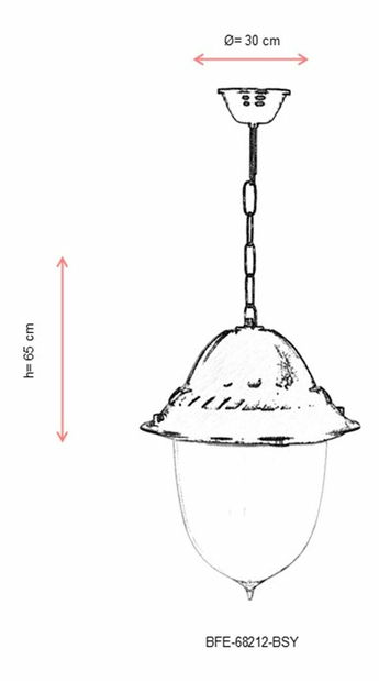 Venkovní lustr Irfan (černá)