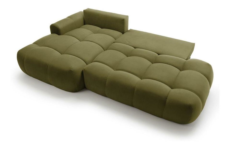 Rohová sedací souprava Ombre (L) (olivová + černá)