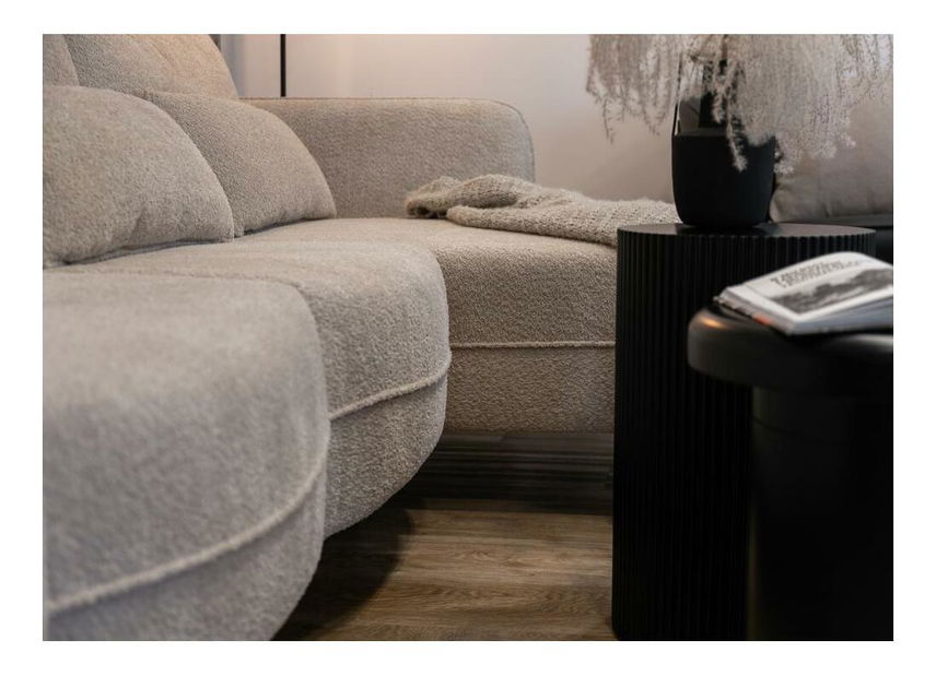 Rohová sedací souprava Eilish (P) (světlobéžová + černá)