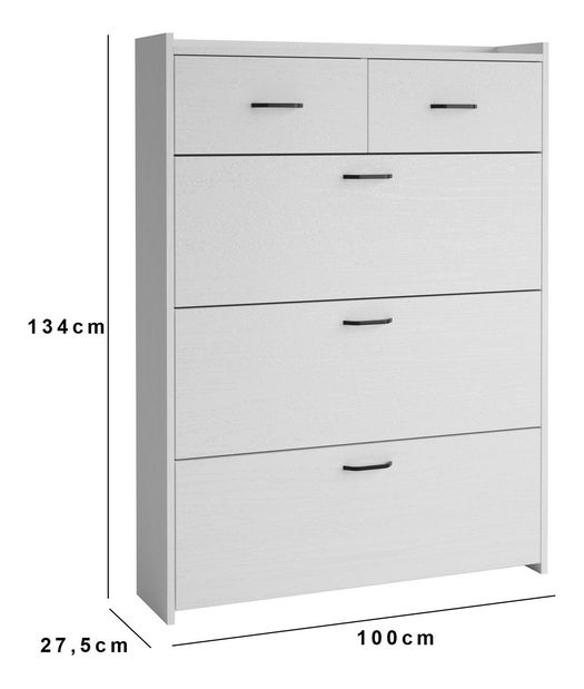 Botník (skříňka na boty) Franc 48 (bílé dřevo)