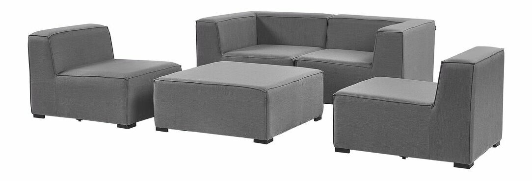 Rohová zahradní pohovka Ailin (šedá)