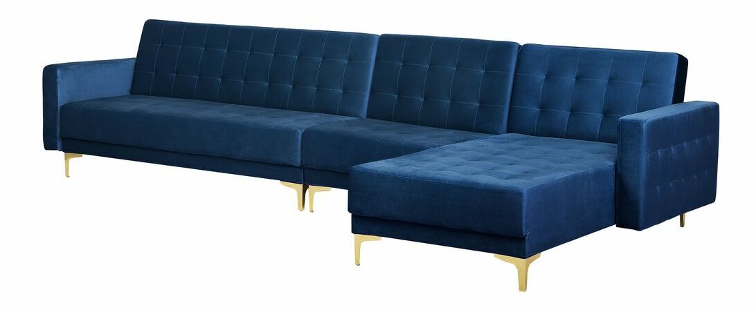 Rohová sedací souprava Aberlady 3 (námořnická modrá) (P)