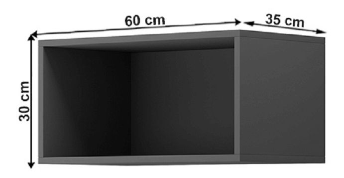 Uzavřená polička Svaren ER 60 (grafit)