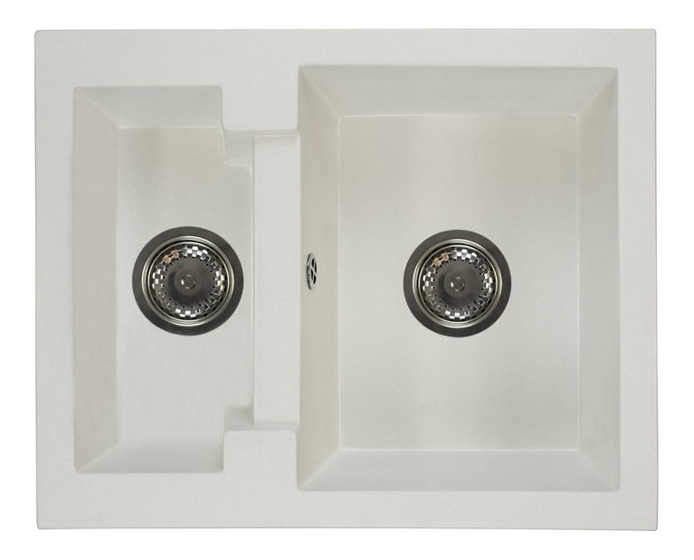 Kuchyňský dřez Yagma (bílá) (s 1 otvorem pro baterii) (P)