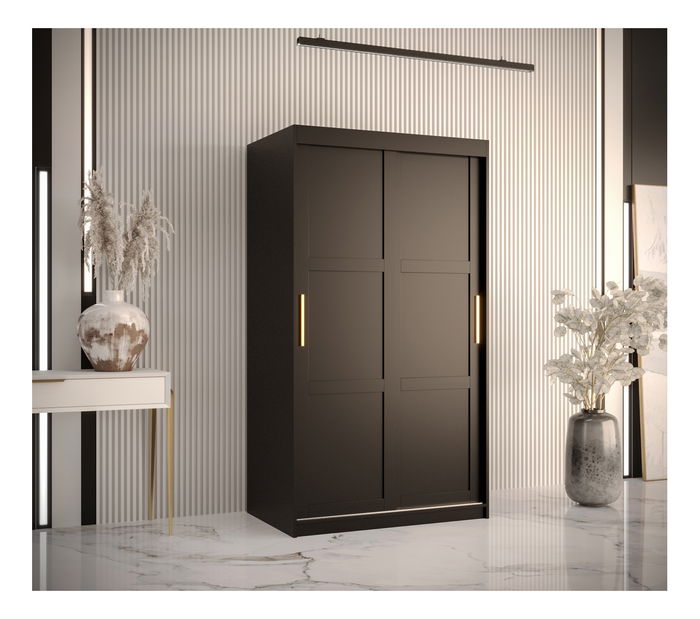 Šatní skříň Riven 1 100 (matná černá)