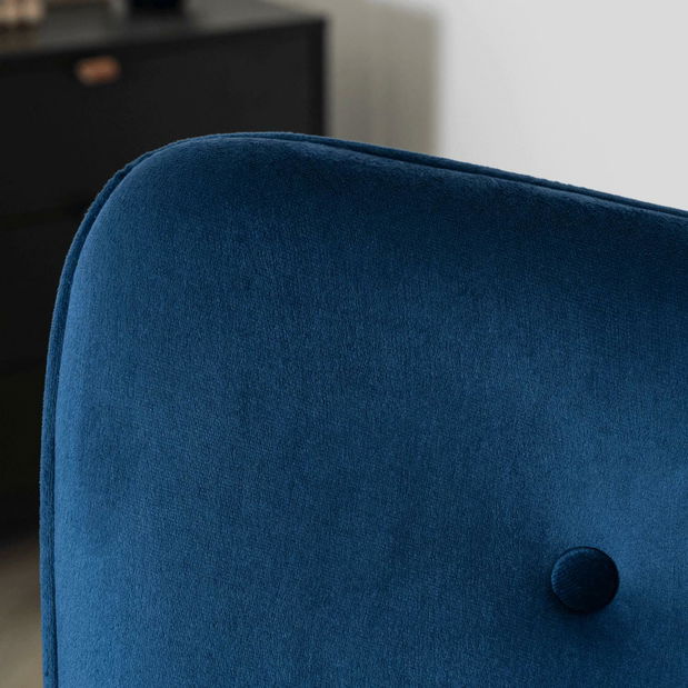 Křeslo s podnožkou Lombardi (námořnická modrá)