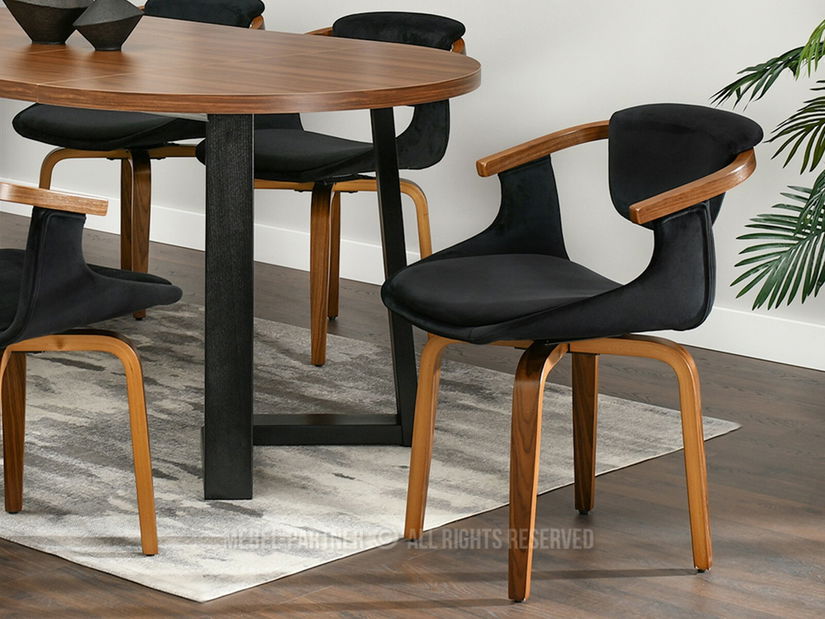 Židle Max K (černá + ořech)