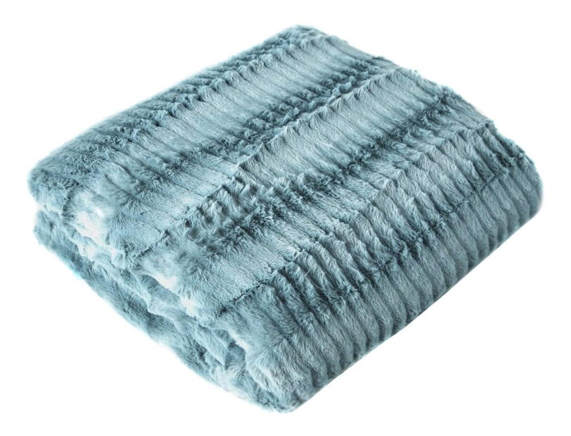 Přehoz na postel 220x200 cm BELISS (blankytná modrá)