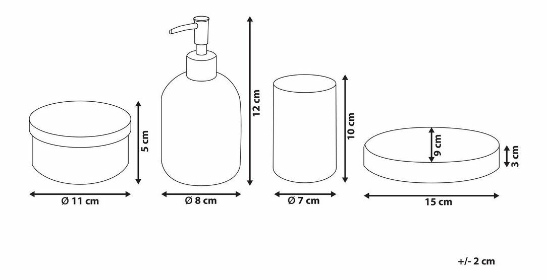 Koupelnové doplňky Torben (fialová)