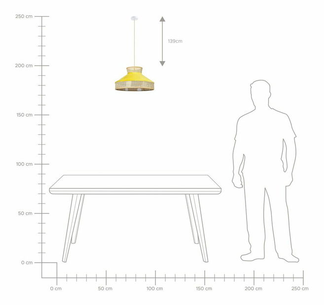 Závěsné svítidlo Berto (žlutá)