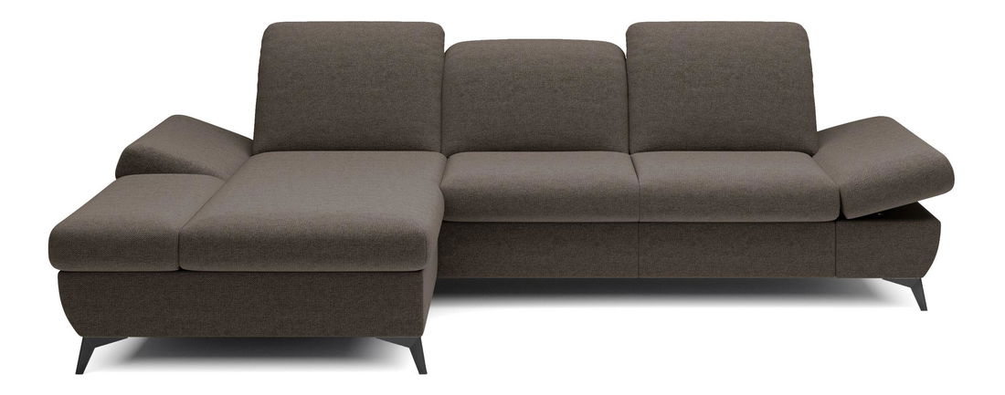 Rohová sedací souprava Harpie (šedohnědá tmavá) (L)