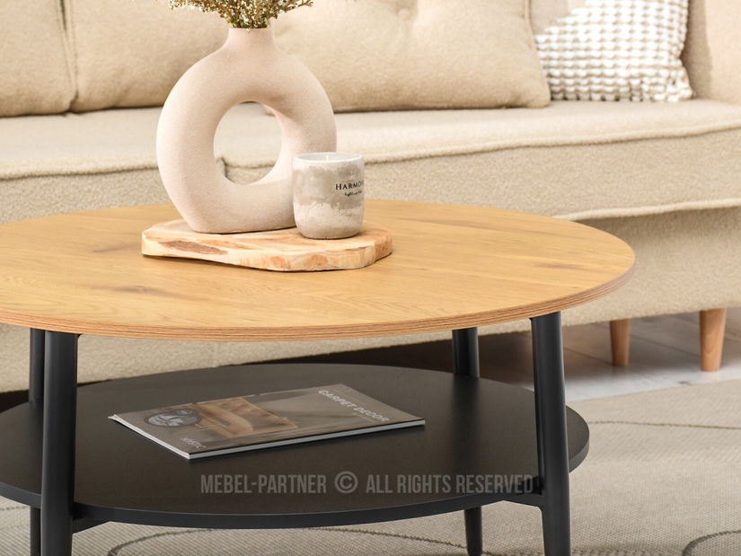 Konferenční stolek Randolf Xl (dub + černá)