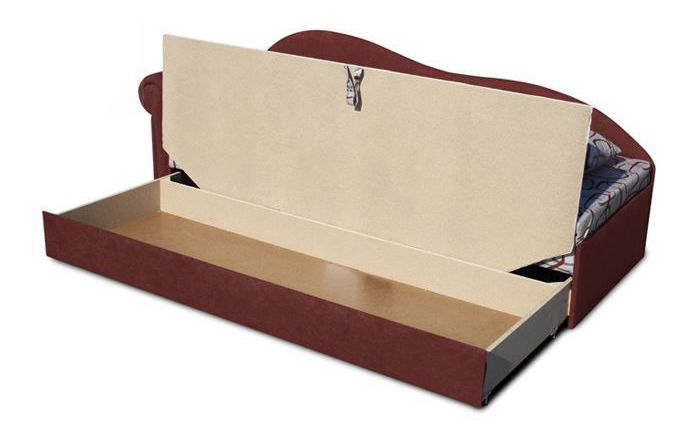 Jednolůžková postel (válenda) 70 cm Lane II (Cihlová 41 + Dodo 1008) (L)