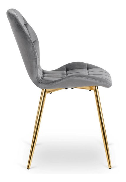 Jídelní židle Ligado (šedá + zlatá)