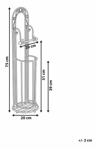 Stojan na toaletní papír Trudy (černá)